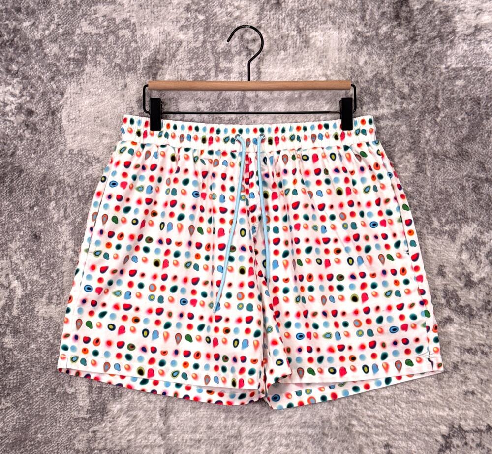 Strawberry Milk Mob Swim Shorts Large Mens Trunks Abstract Dot